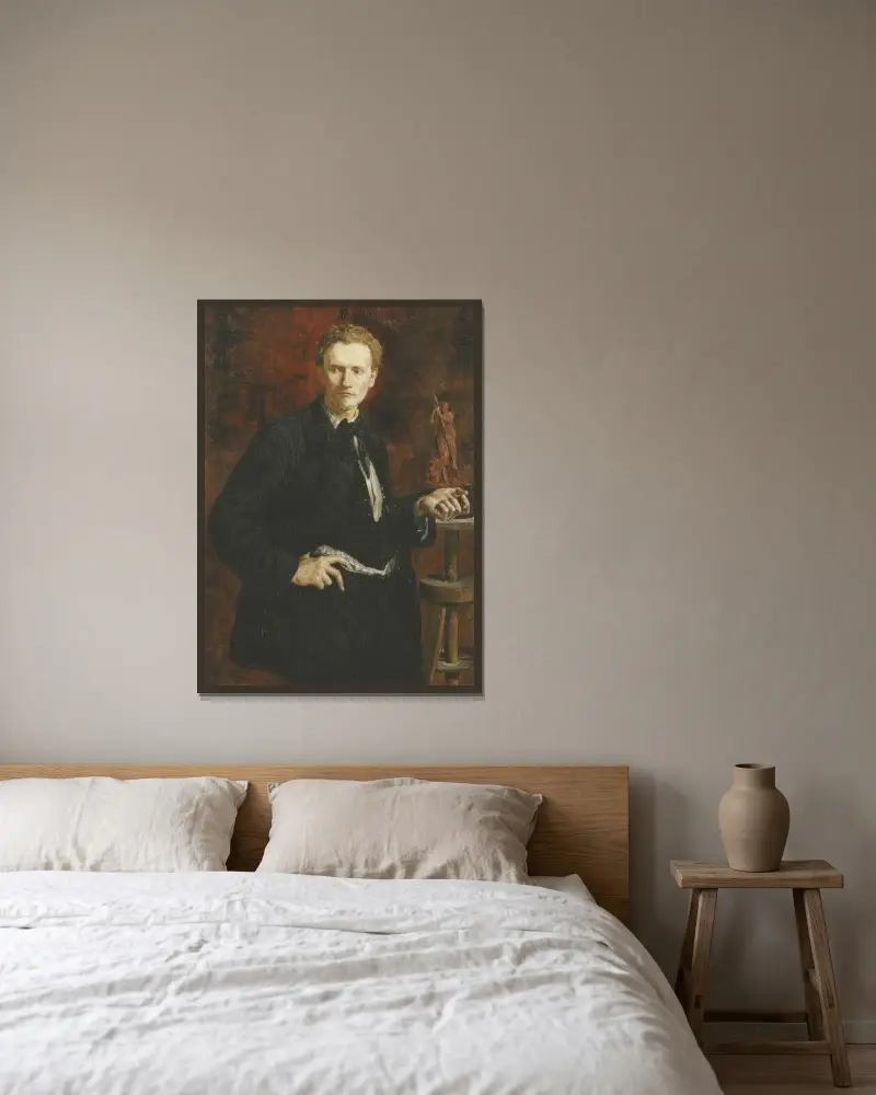 Allan Österlind, konstnären av Ernst Josephson inramad på en vägg