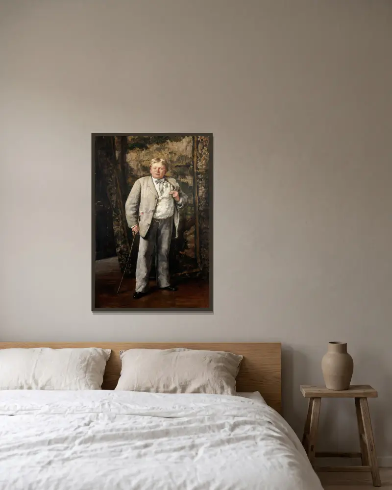 Carl Skånberg, landskapsmålare av Ernst Josephson inramad på en vägg