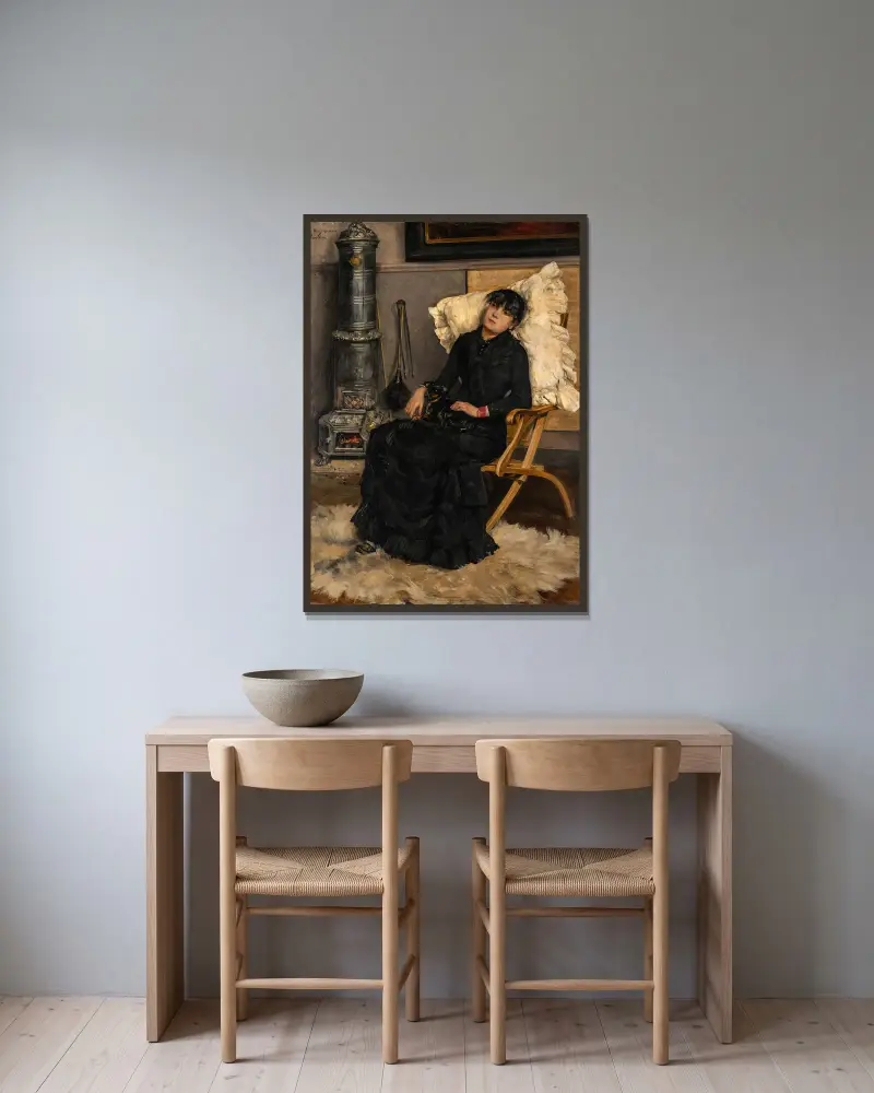Rekonvalescent, Ernst Josephson v rámu na stěně