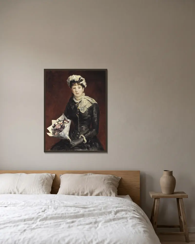 Fröken Anna Bagge, född Heyman av Ernst Josephson inramad på en vägg