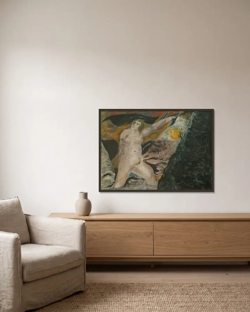 Sveas Banner von Ernst Josephson gerahmt an einer Wand