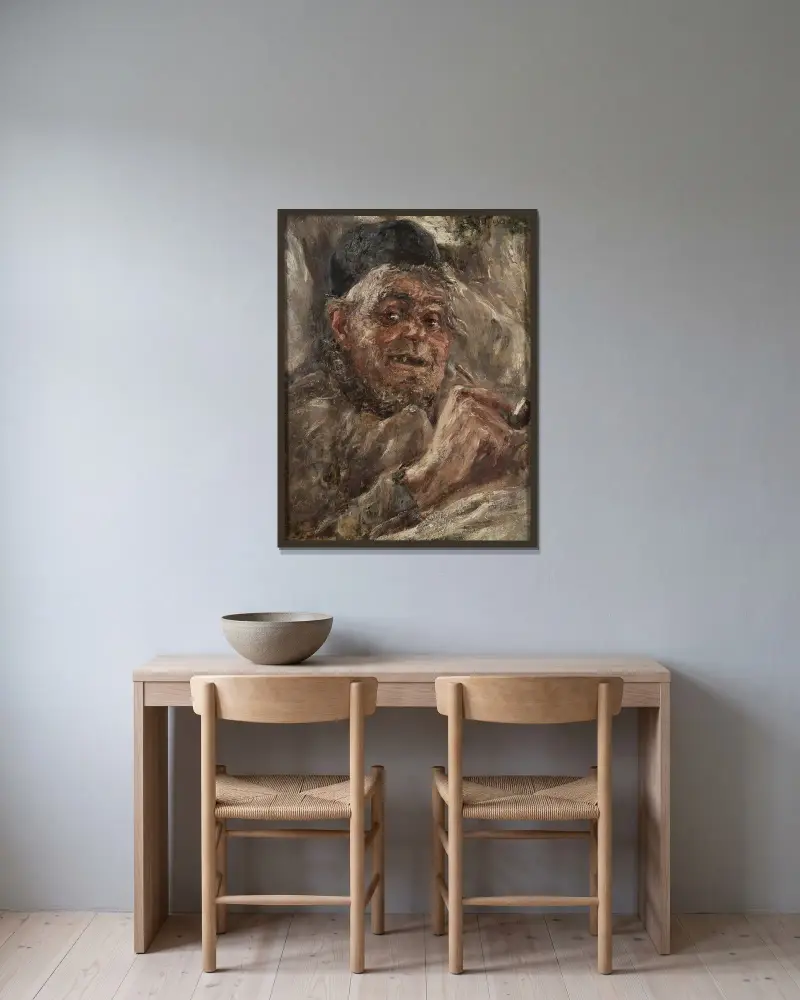 Der Postmeister von Bréhat von Ernst Josephson gerahmt an einer Wand