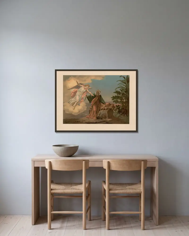 Abraham a Izák, Ernst Pessler v rámu na stěně
