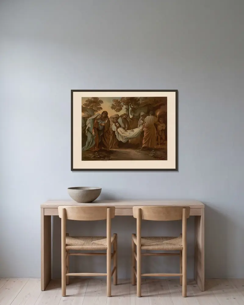 Pogrzeb, Ernst Pessler w ramie na ścianie