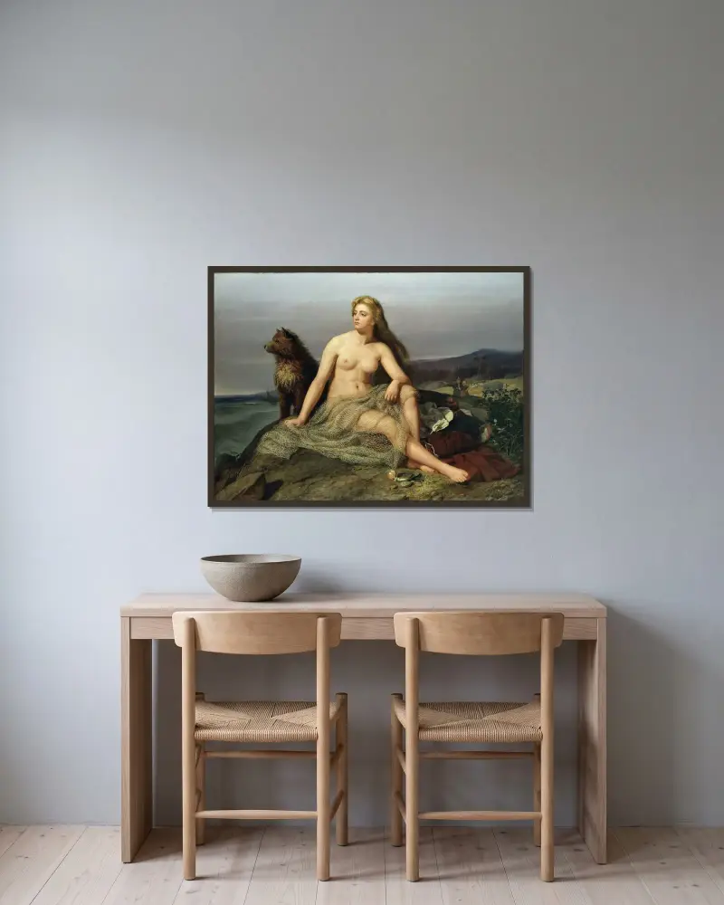 Kraka von Mårten Eskil Winge gerahmt an einer Wand