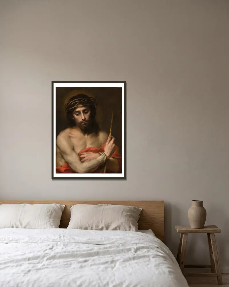 Ecce Homo av Bartolomé Estebán Murillo inramad på en vägg