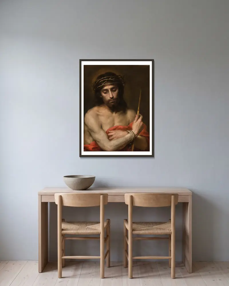 Ecce Homo av Bartolomé Estebán Murillo inramad på en vägg