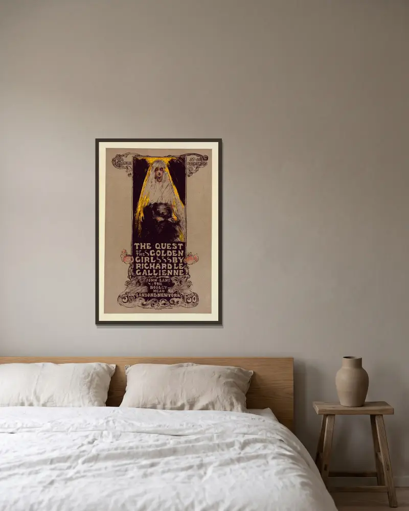 Die Suche nach dem goldenen Mädchen von Ethel Reed gerahmt an einer Wand