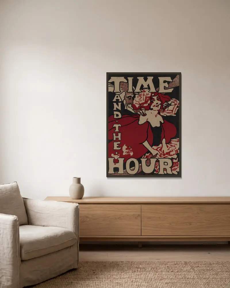 Time & the hour, Ethel Reed w ramie na ścianie