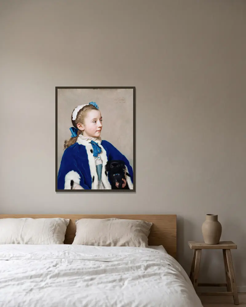 Maria Frederike van Reede-Athlone mit sieben Jahren von Jean-Etienne Liotard gerahmt an einer Wand