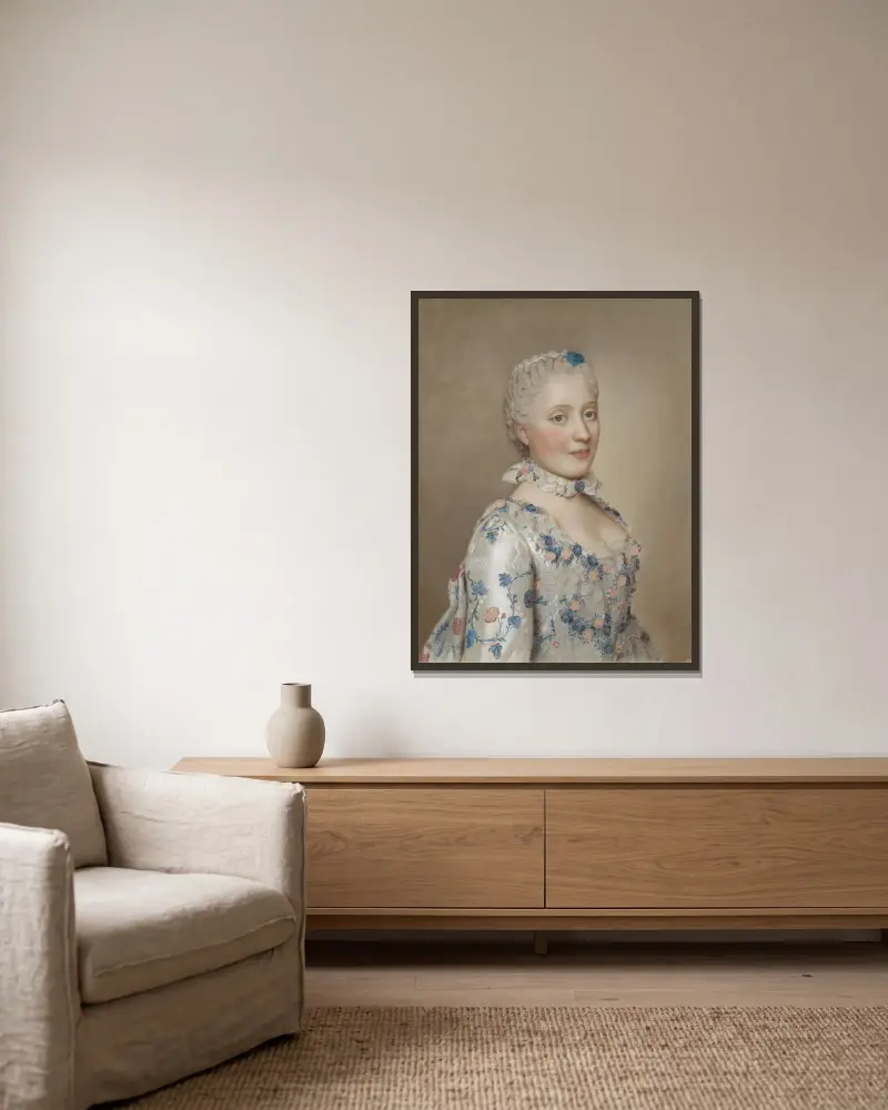 Maria Josepha av Sachsen, Frankrikes kronprinsessa av Jean-Etienne Liotard inramad på en vägg
