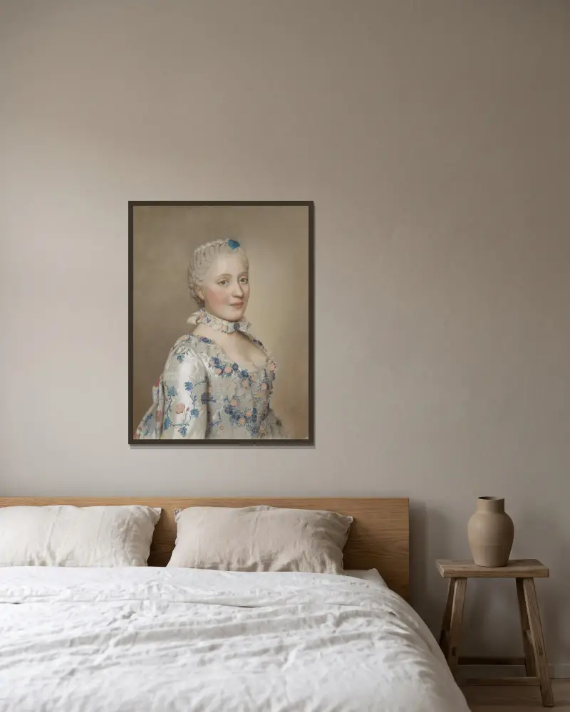 Maria Josepha av Sachsen, Frankrikes kronprinsessa av Jean-Etienne Liotard inramad på en vägg