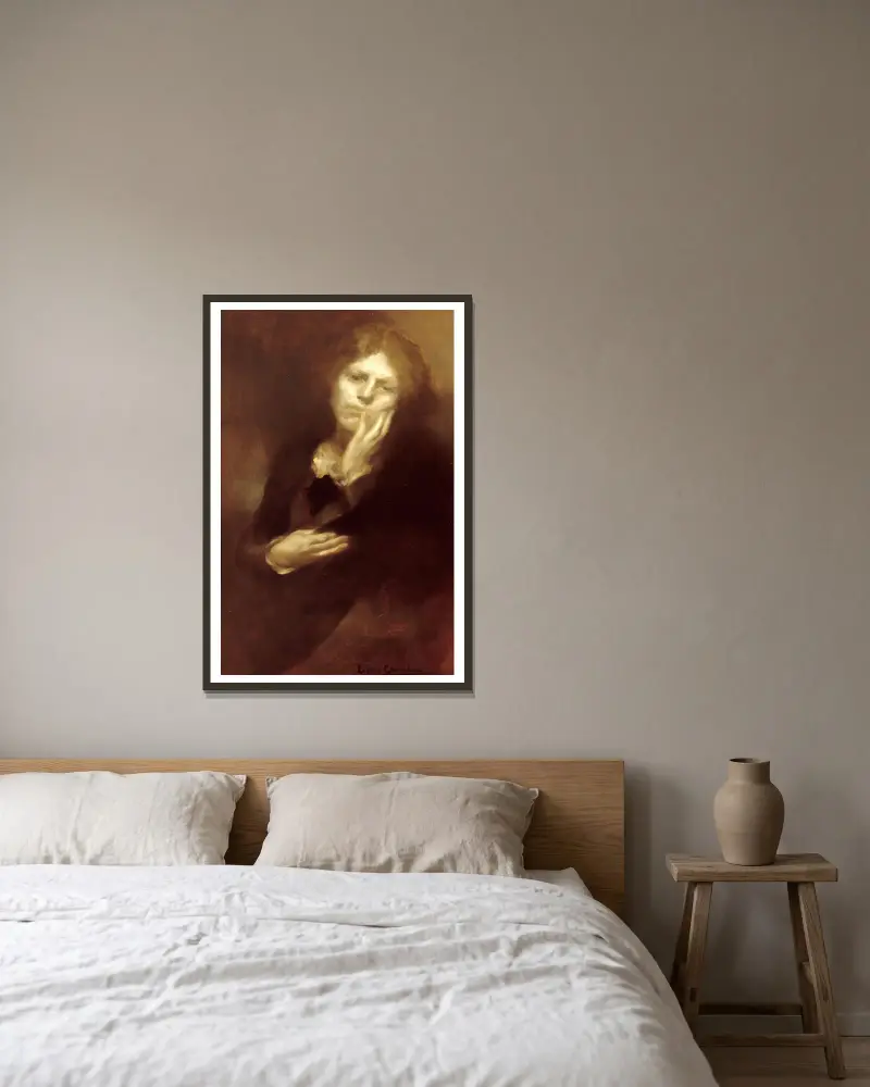 Fantine opuszczona, Eugène Carriere w ramie na ścianie