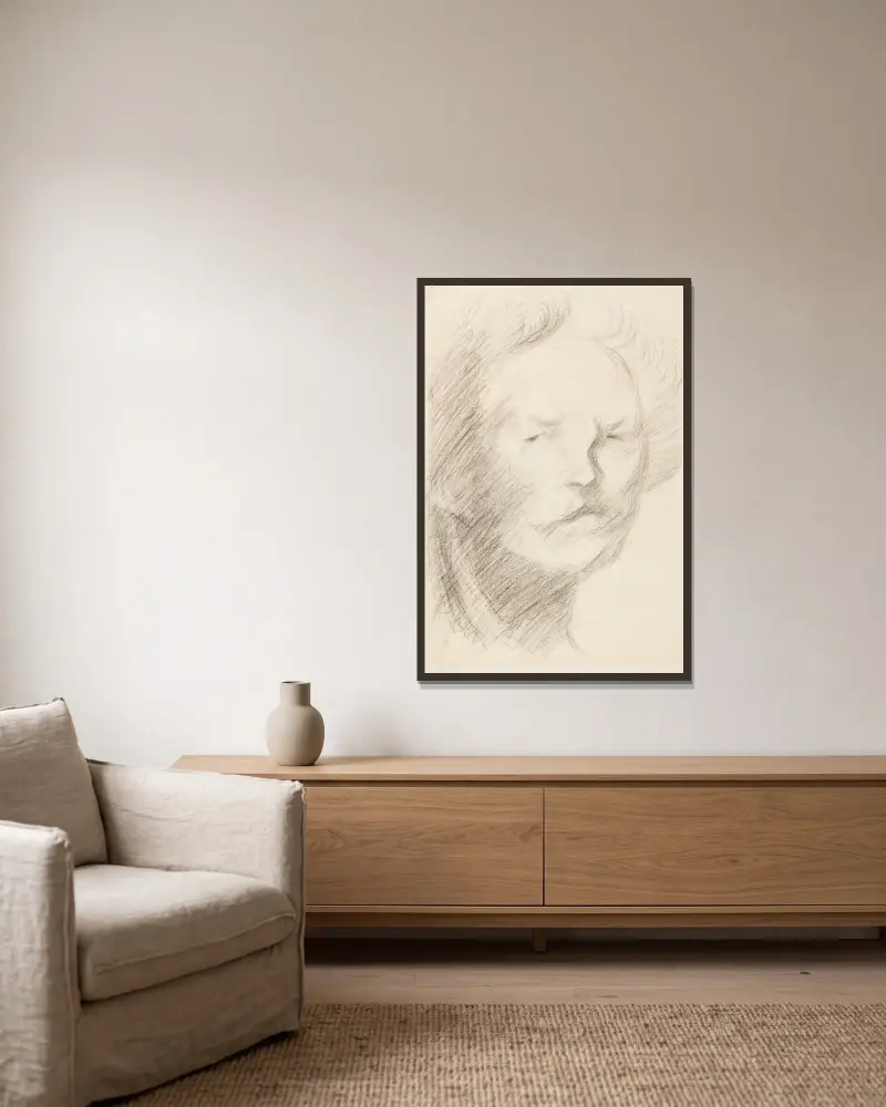 Autoportret, Eugène Carriere w ramie na ścianie