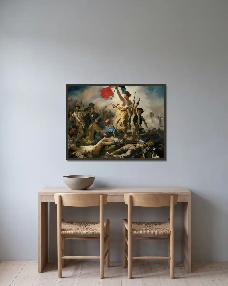 Svoboda vede lid, Eugène Delacroix v rámu na stěně