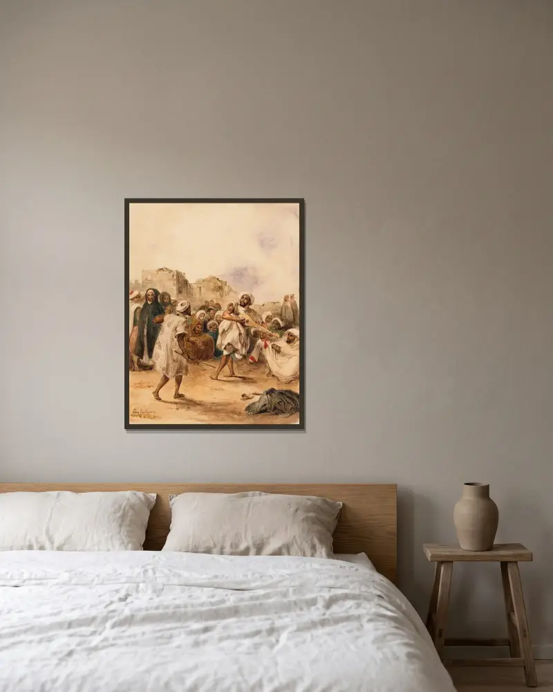 Putující herci, Eugène Delacroix v rámu na stěně