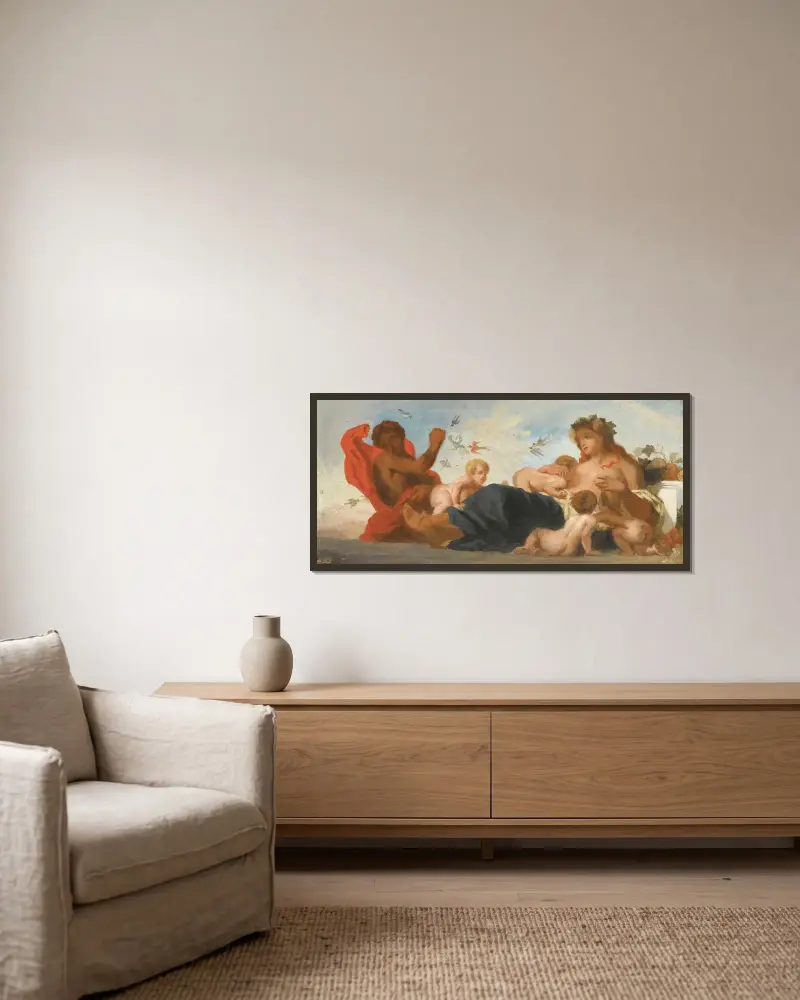 Studie pro zemědělství, Eugène Delacroix v rámu na stěně