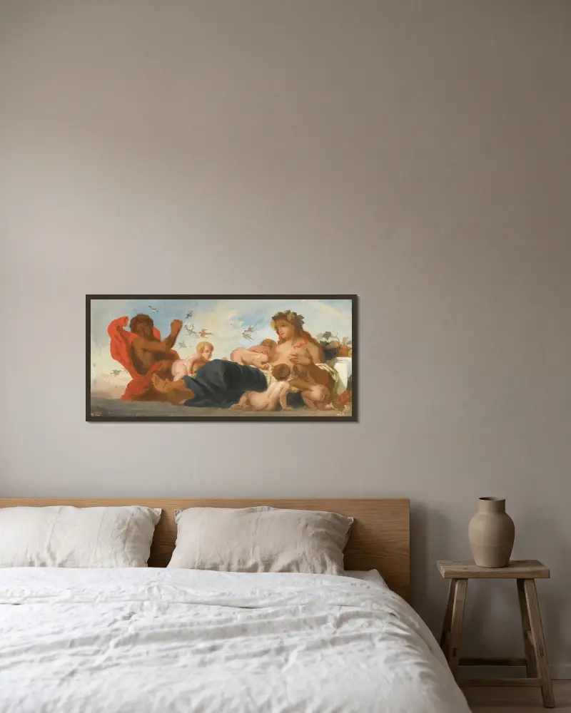 Studie pro zemědělství, Eugène Delacroix v rámu na stěně