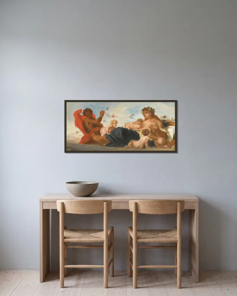 Studie pro zemědělství, Eugène Delacroix v rámu na stěně