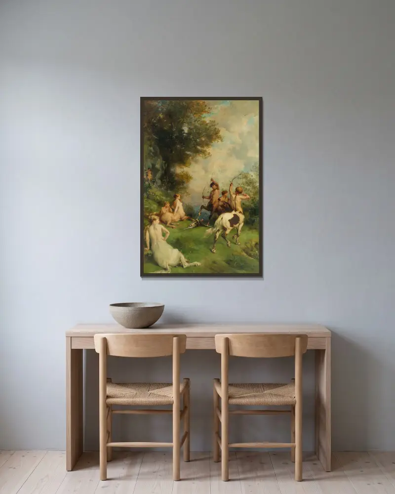 Kentauren von Eugène Fromentin gerahmt an einer Wand