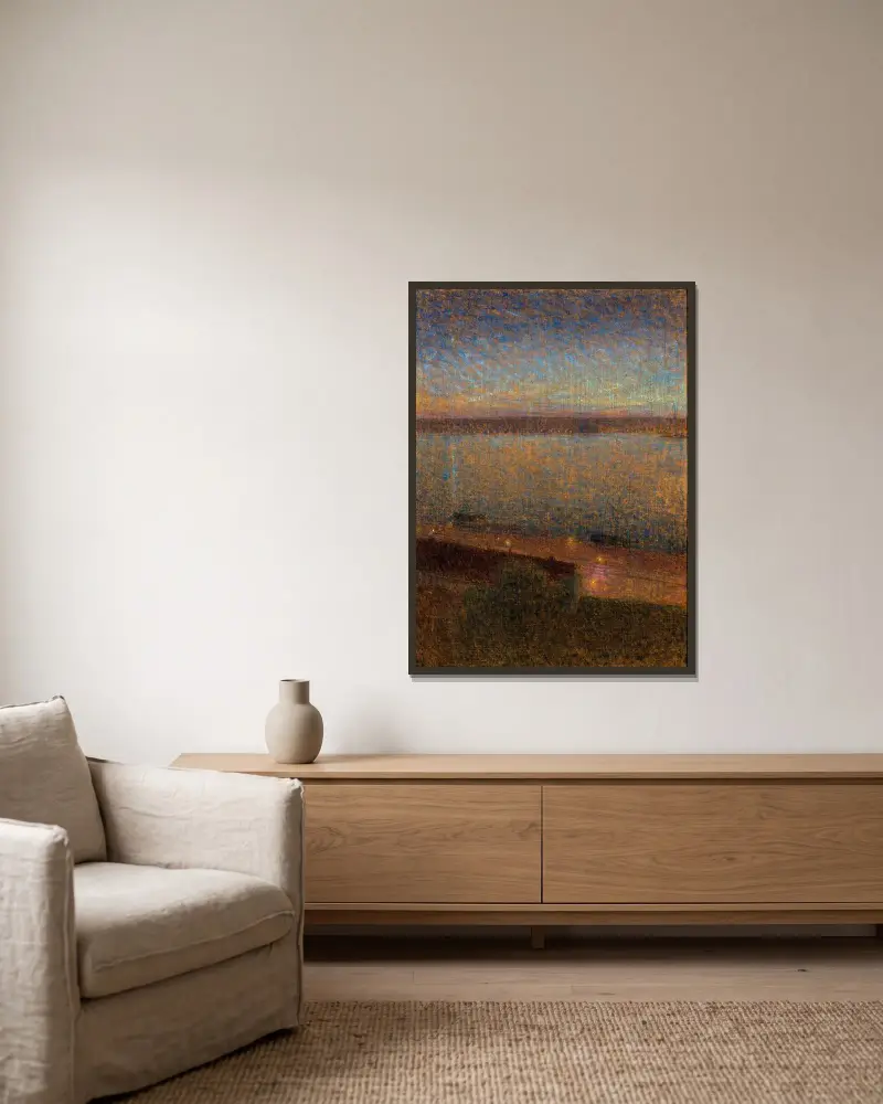 Eine Mainacht von Eugène Jansson gerahmt an einer Wand