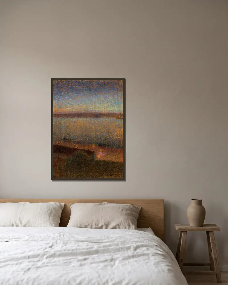 Eine Mainacht von Eugène Jansson gerahmt an einer Wand