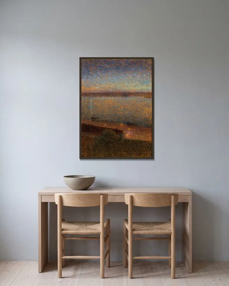Eine Mainacht von Eugène Jansson gerahmt an einer Wand