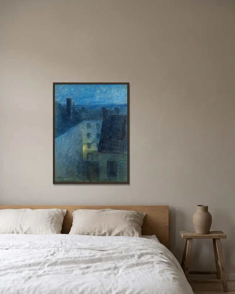 Dämmerung von Eugène Jansson gerahmt an einer Wand