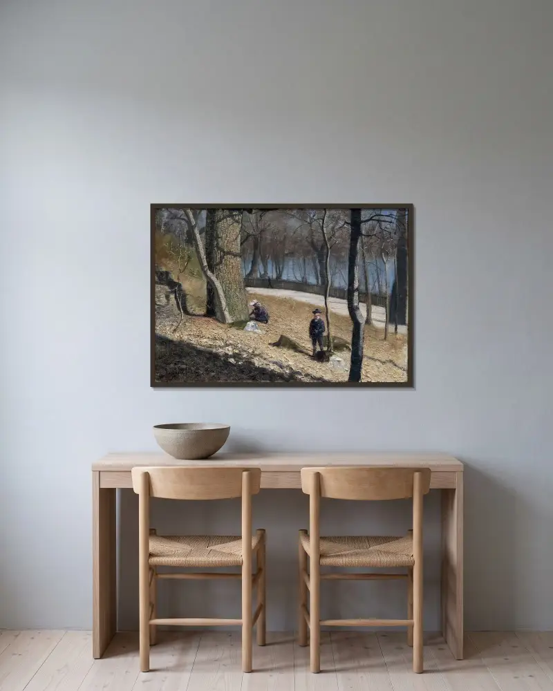 Leberblümchen von Eugène Jansson gerahmt an einer Wand