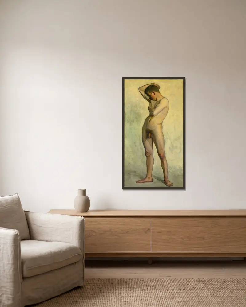Nude Male, Eugène Jansson w ramie na ścianie