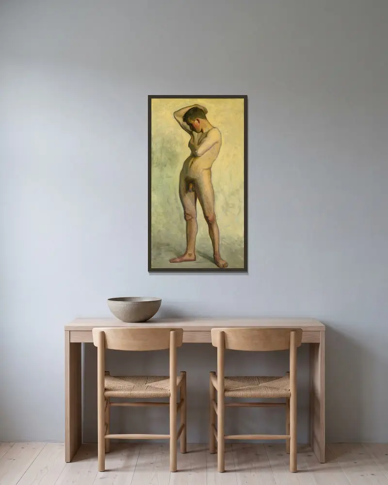Nude Male, Eugène Jansson w ramie na ścianie