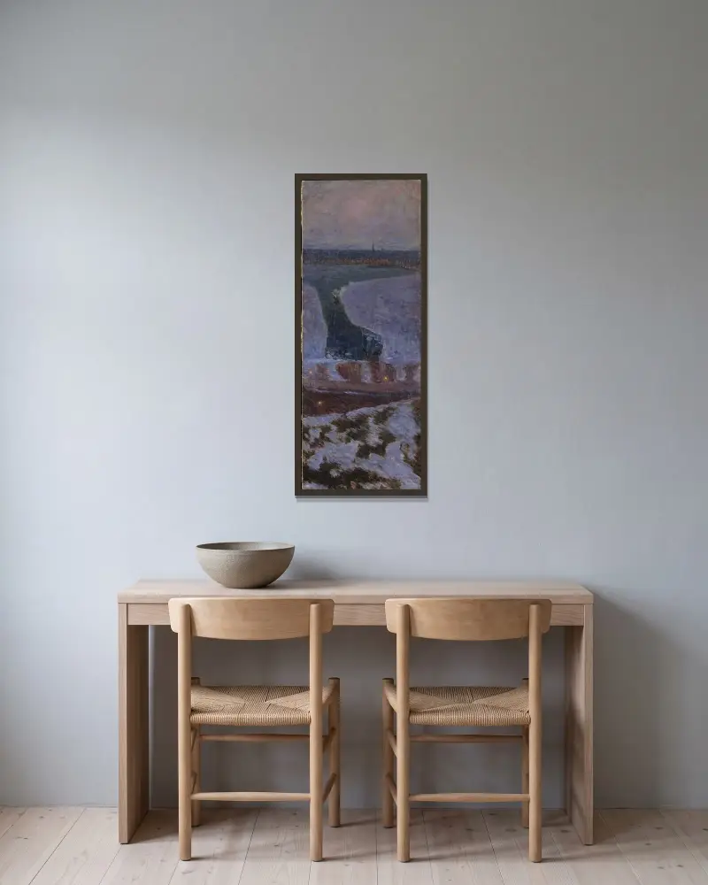 Riddarfjärden. A Stockholm, Eugène Jansson v rámu na stěně