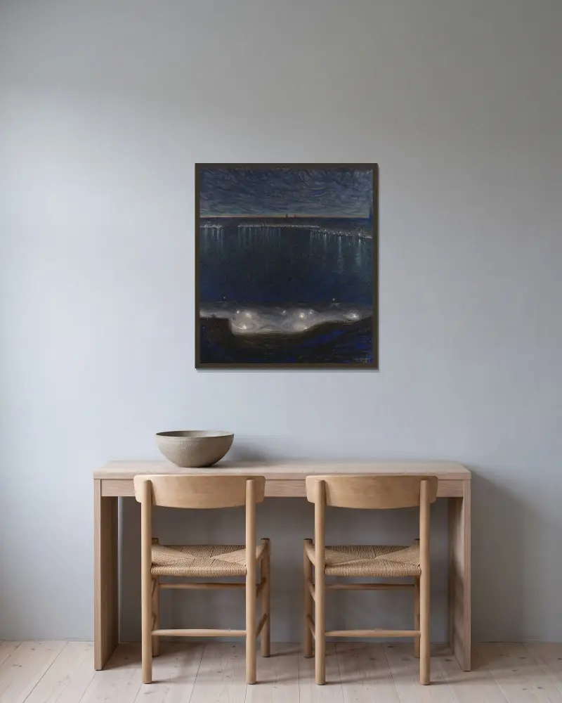 Riddarfjärden, Stockholm, Eugène Jansson w ramie na ścianie