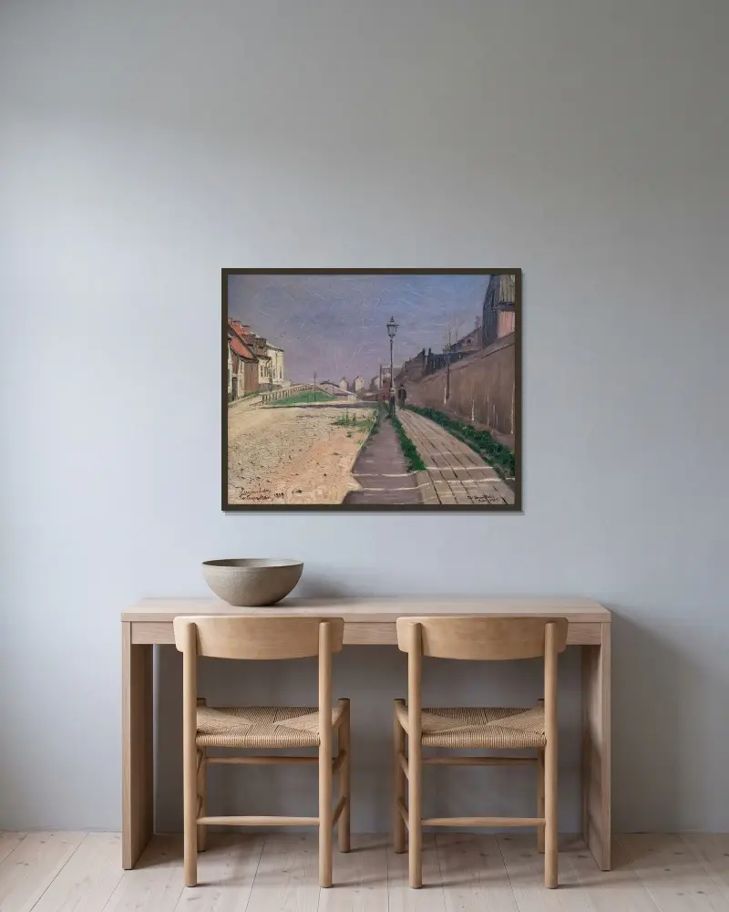 Roslagsgatan, Eugène Jansson w ramie na ścianie