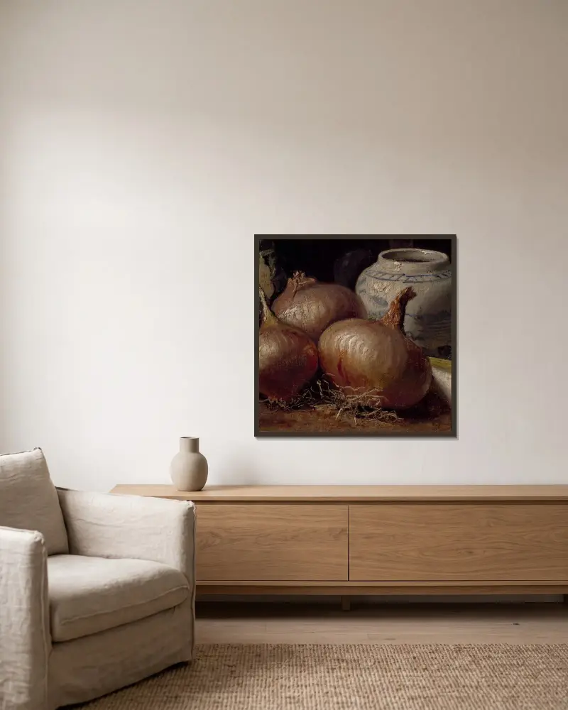 Still Life with Onions, Eugène Jansson w ramie na ścianie