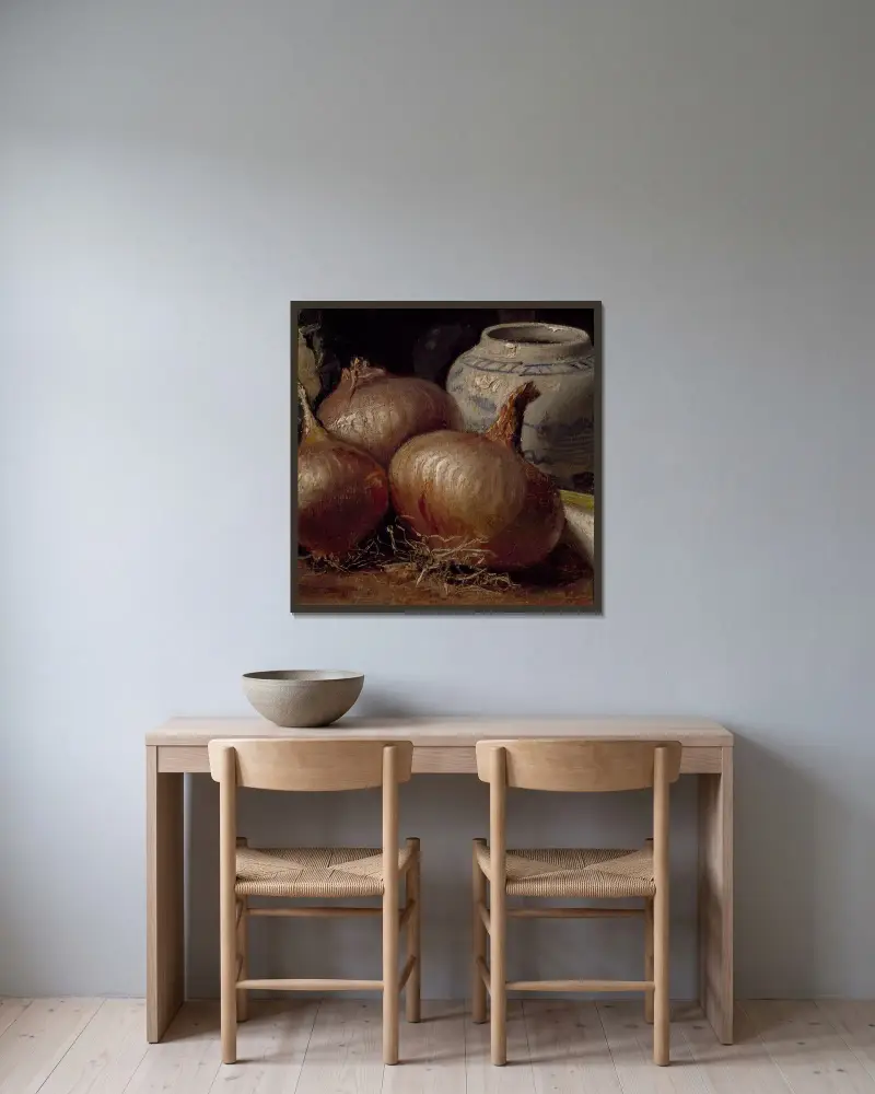 Still Life with Onions, Eugène Jansson w ramie na ścianie
