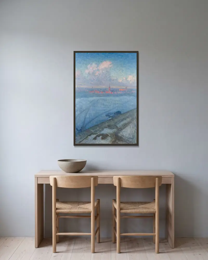 The City at Sunset, Eugène Jansson w ramie na ścianie