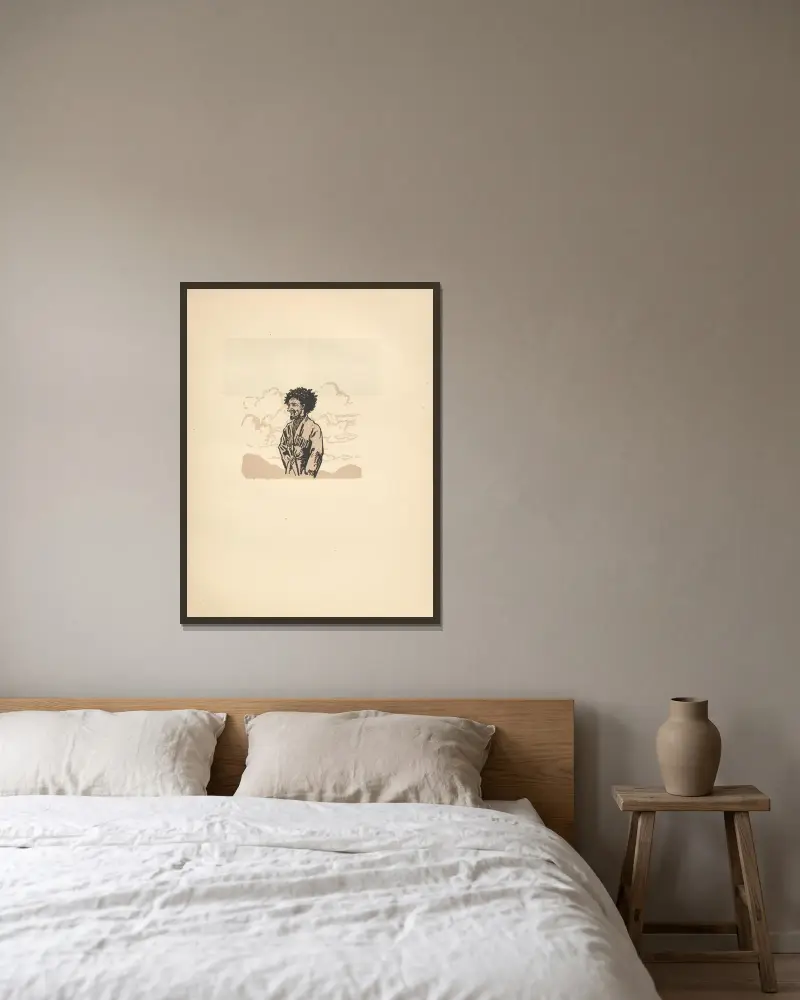 Hadji Murat Taf.06 von Eugene Lanceray gerahmt an einer Wand