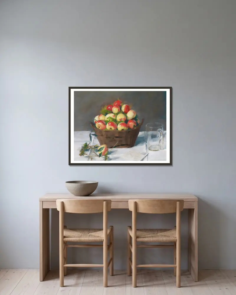 Pommes d’Api, Eva Gonzalès v rámu na stěně