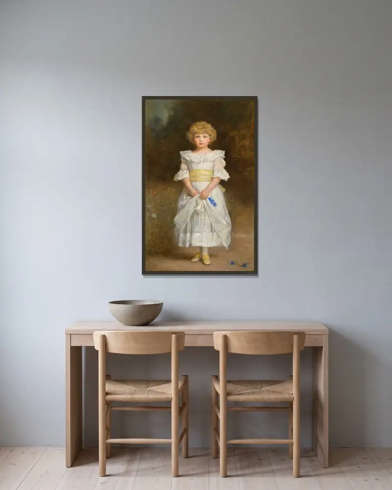 Porträtt av Dorothy Lawson av Sir John Everett Millais inramad på en vägg