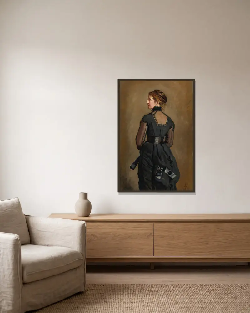 Porträt von Kate Perugini, Tochter von Charles Dickens von Sir John Everett Millais gerahmt an einer Wand