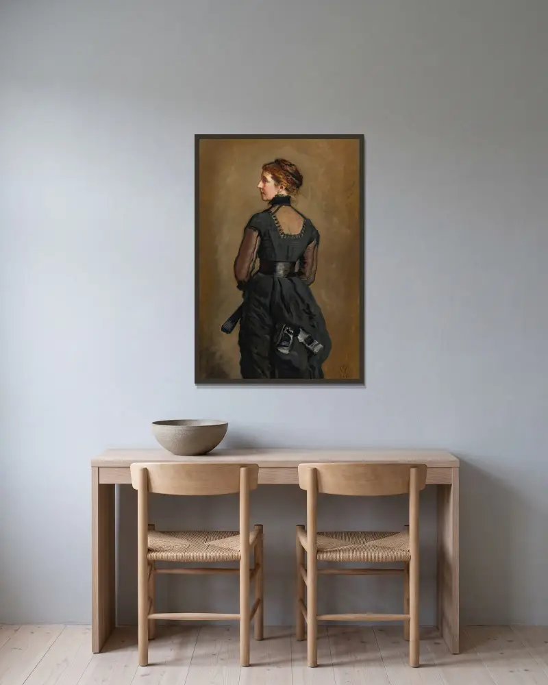 Porträt von Kate Perugini, Tochter von Charles Dickens von Sir John Everett Millais gerahmt an einer Wand