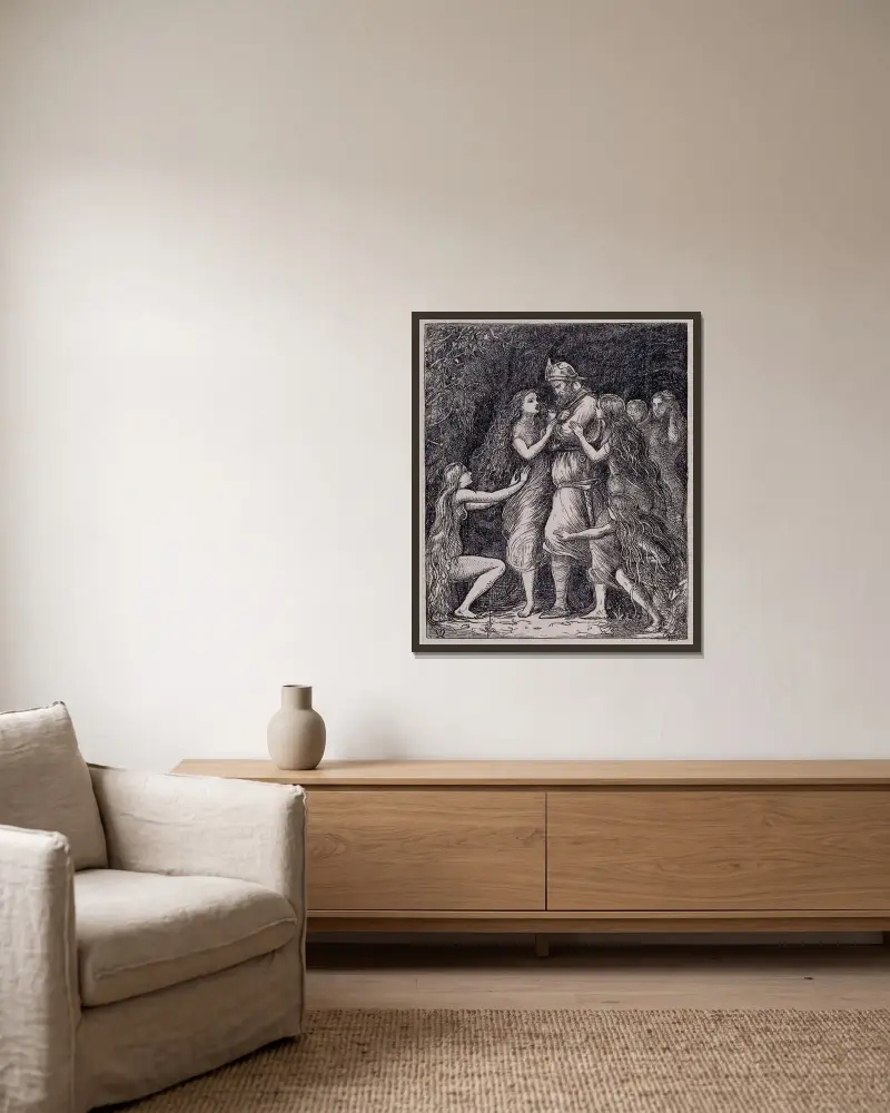 Tannhäuser, Sir John Everett Millais w ramie na ścianie