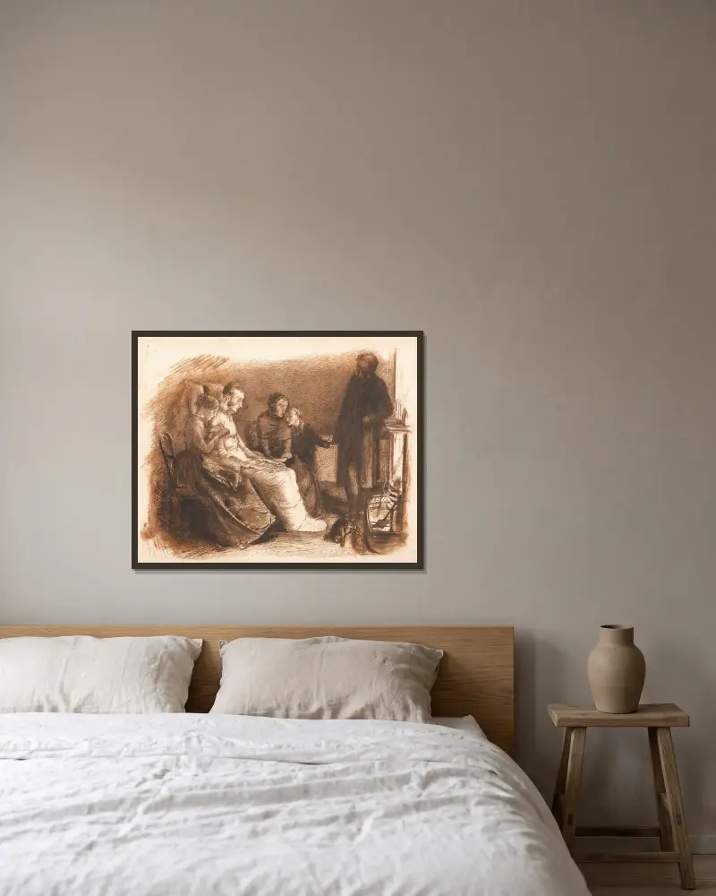Umierający mężczyzna, Sir John Everett Millais w ramie na ścianie