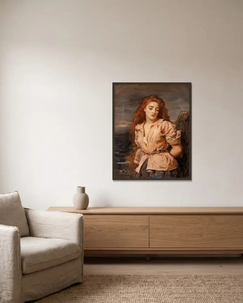 Solways martyr av Sir John Everett Millais inramad på en vägg
