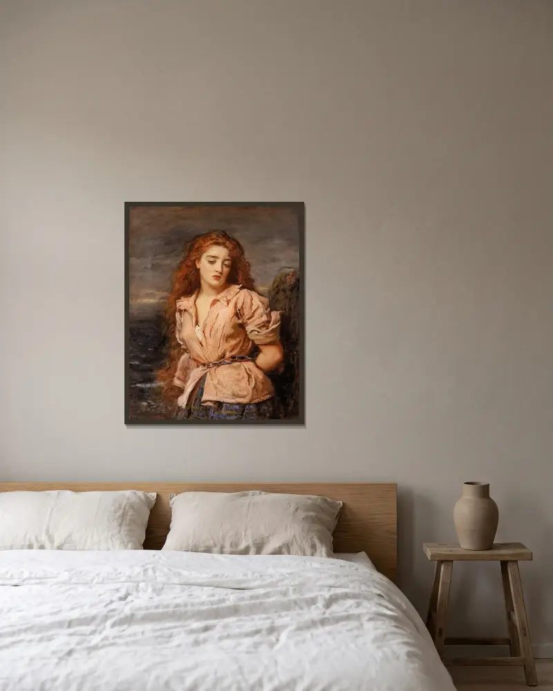 Solways martyr av Sir John Everett Millais inramad på en vägg