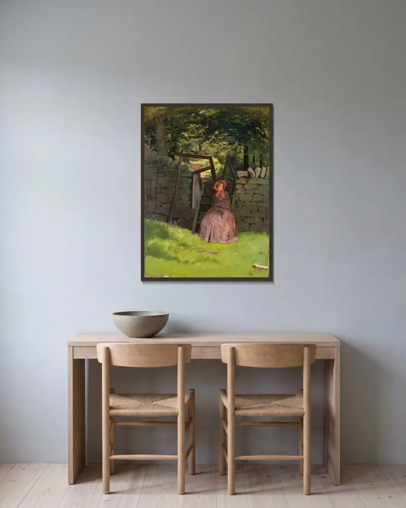 Oczekiwanie, Sir John Everett Millais w ramie na ścianie