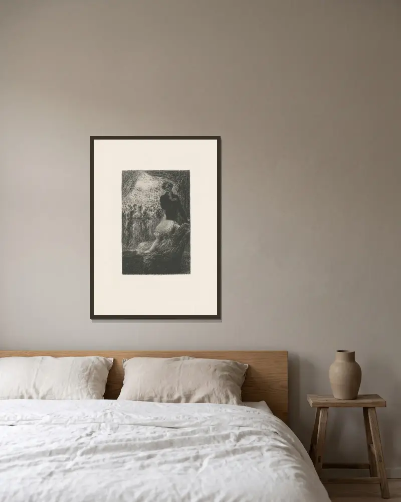 Fantastische Symphonie. Ein Ball von Henri Fantin-Latour gerahmt an einer Wand