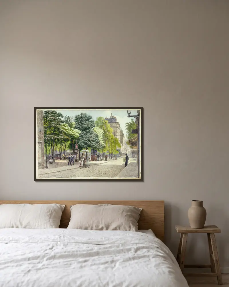 Rue Gassendi, rue des Plantes och avenue du Maine av Félix Brard inramad på en vägg