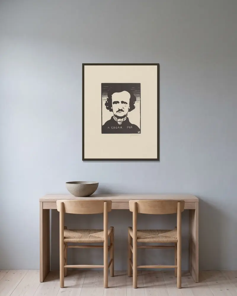 A Edgar Poe, Félix Vallotton v rámu na stěně